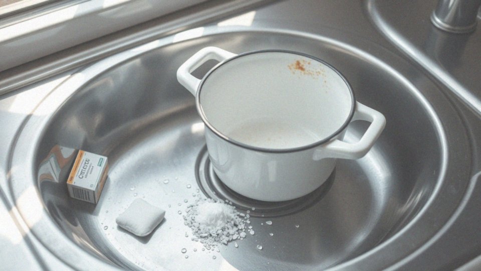 Jakie inne produkty mogą pomóc w usuwaniu trudnych zabrudzeń z garnków emaliowanych?